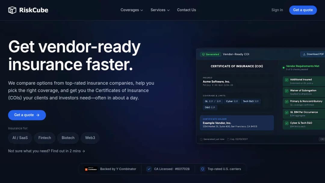 RiskCube screenshot
