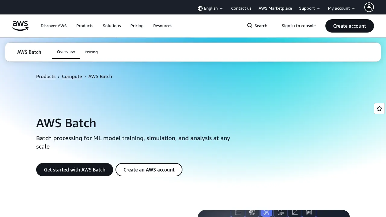 AWS Batch screenshot
