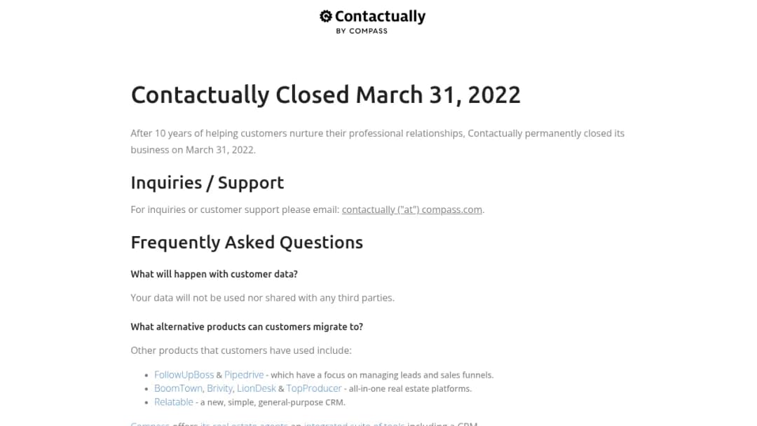 Contactually screenshot