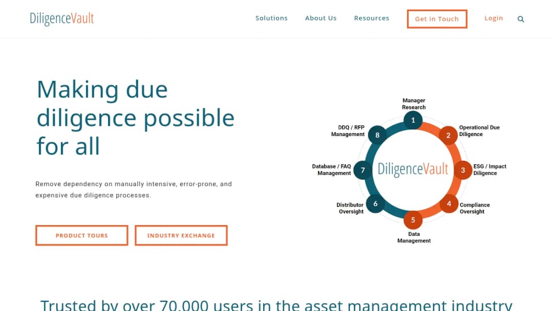 DiligenceVault screenshot