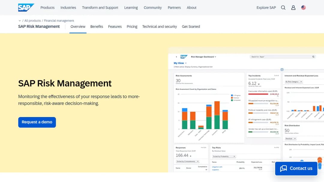 SAP Risk Management screenshot