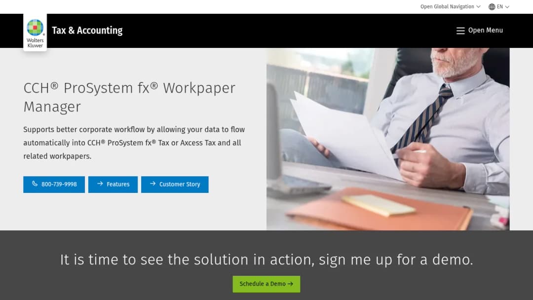 Wolters Kluwer CCH® ProSystem fx® Workpaper Manager screenshot