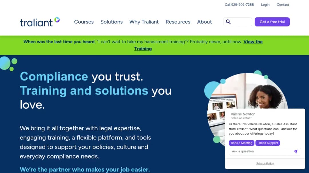 Traliant screenshot