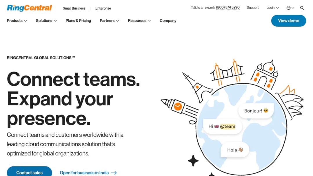 RingCentral Global Phone Solutions screenshot