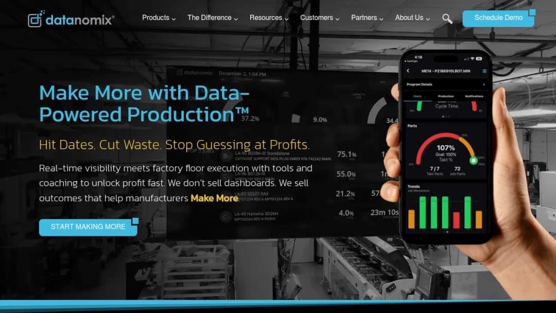 Datanomix screenshot