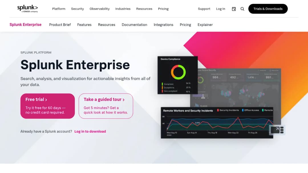 Splunk Enterprise screenshot