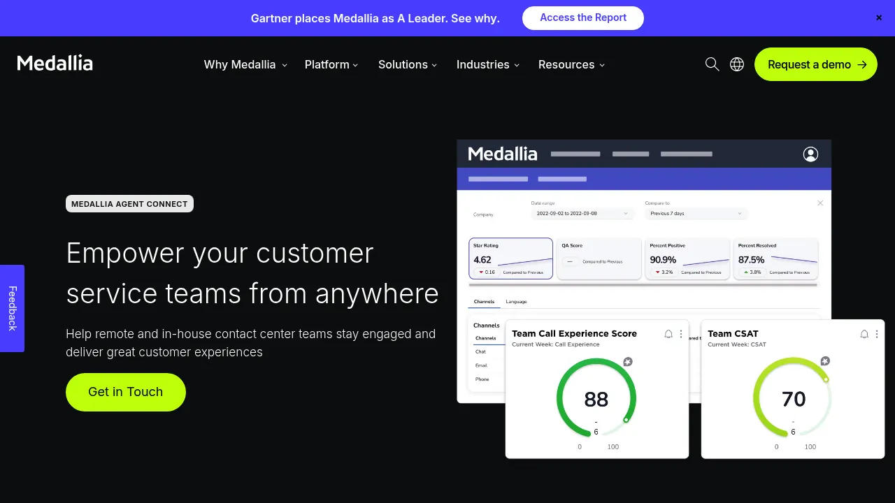 Medallia Agent Coaching screenshot