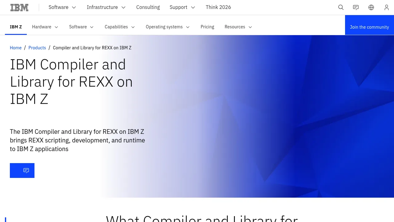 IBM Compiler and Library for Rexx on IBM Z screenshot