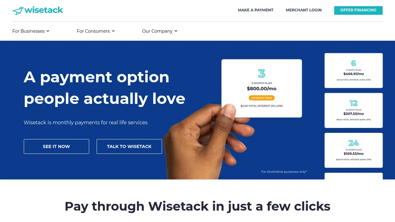 Wisetack screenshot