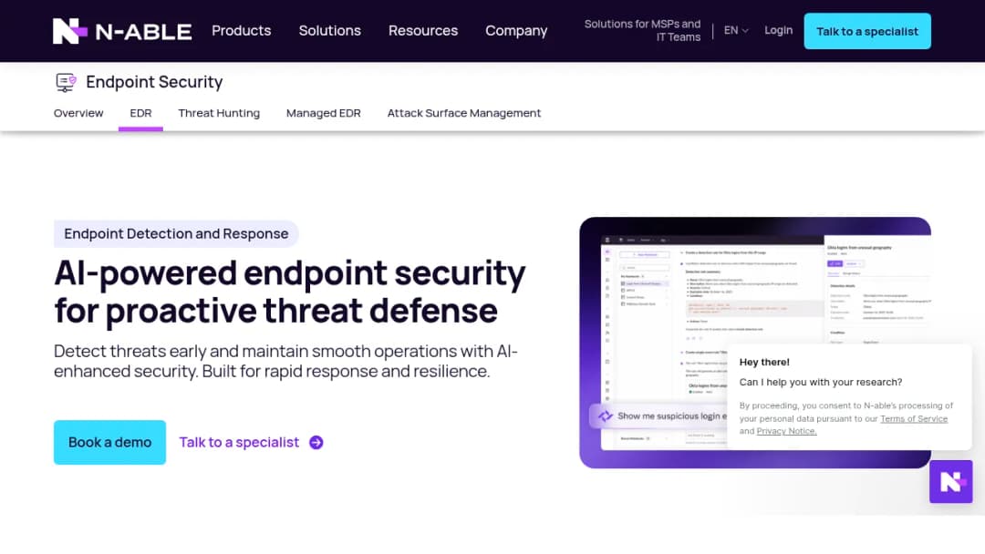 N-able EDR screenshot