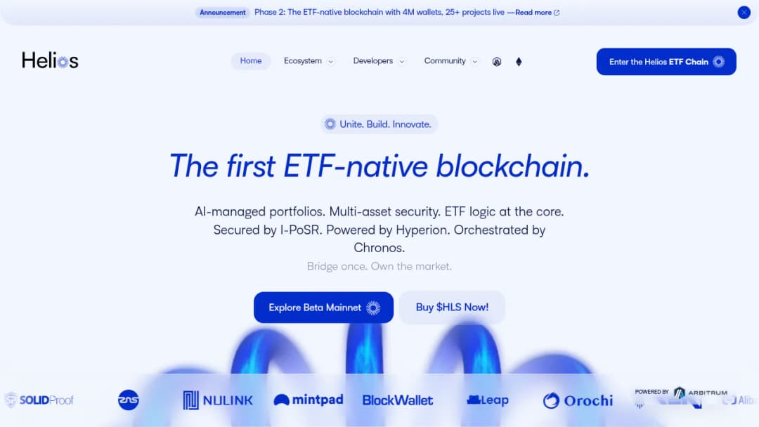 Helios Blockchain screenshot