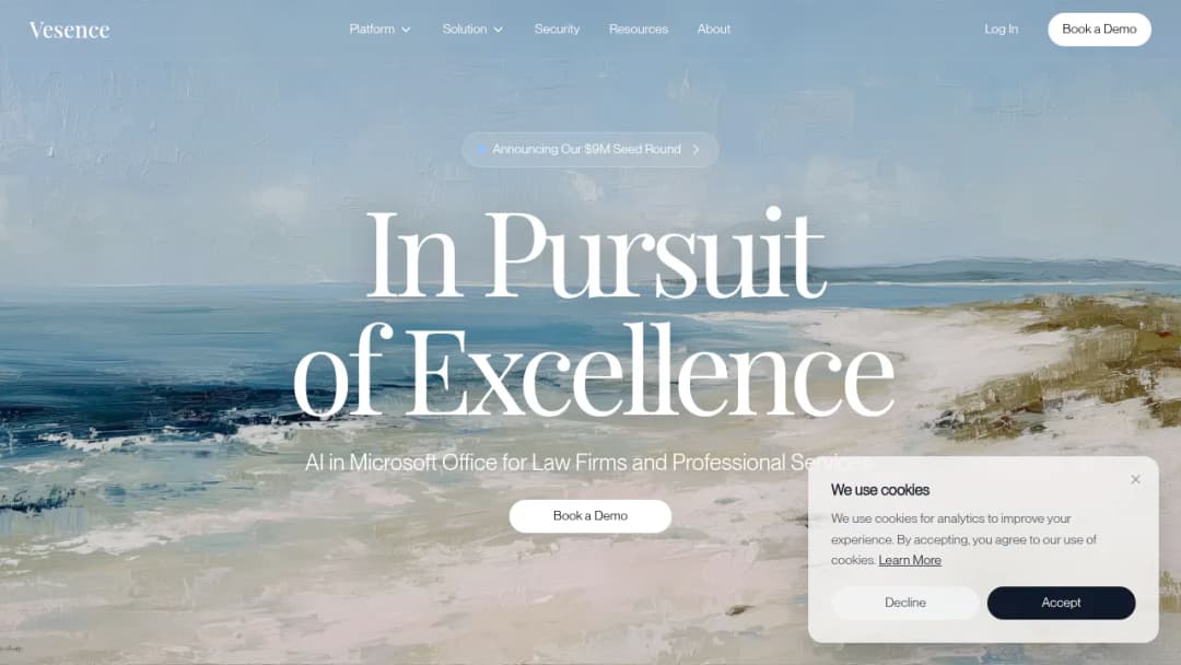 Vesence screenshot
