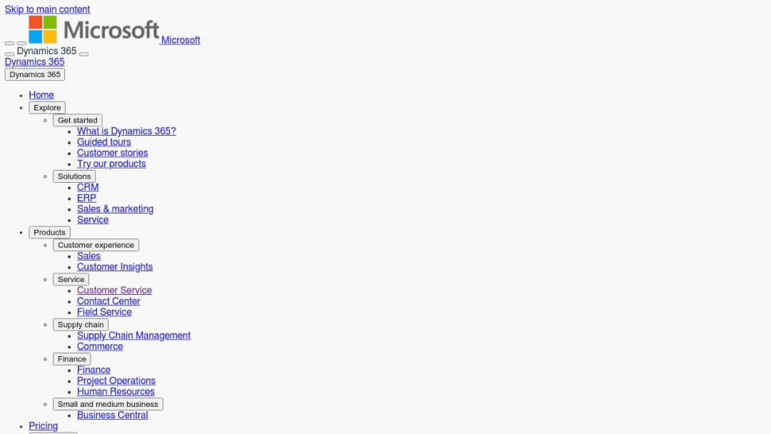 Microsoft Dynamics 365 Customer Service screenshot