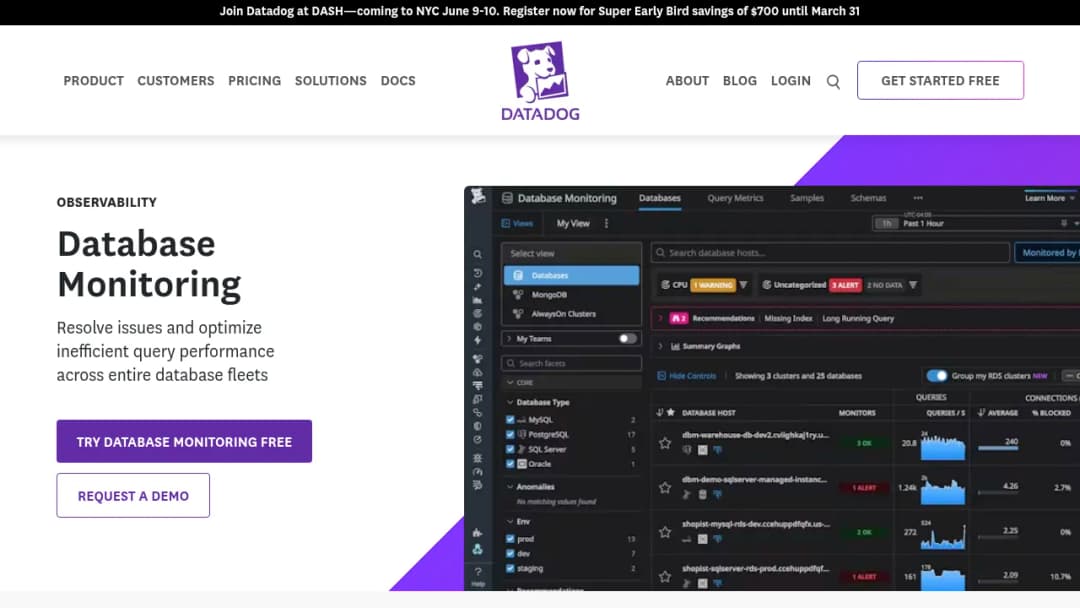 Datadog Database Monitoring screenshot