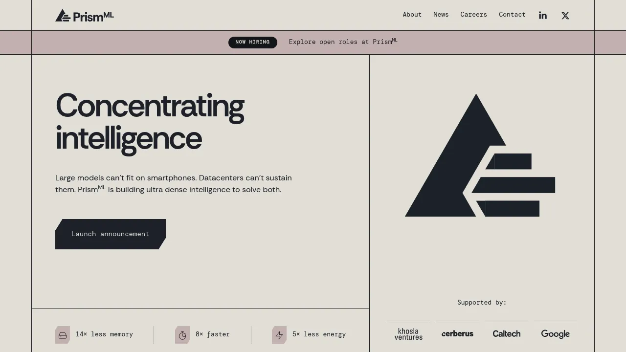 PrismML screenshot