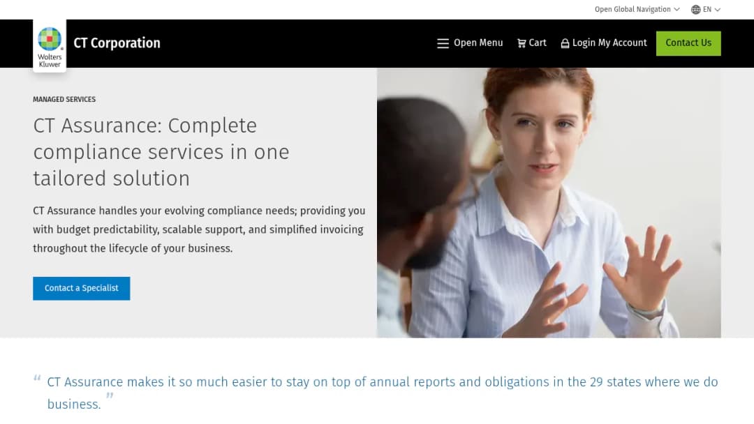 Wolters Kluwer CT Assurance Solution screenshot