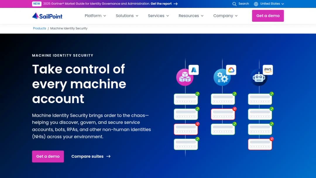 SailPoint Machine Identity Security screenshot
