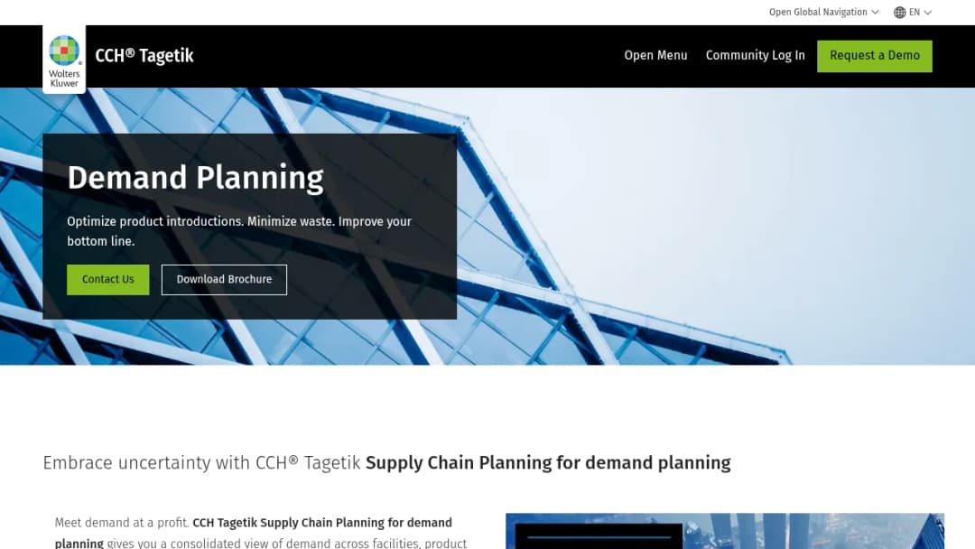 Wolters Kluwer CCH Tagetik: Demand Planning screenshot