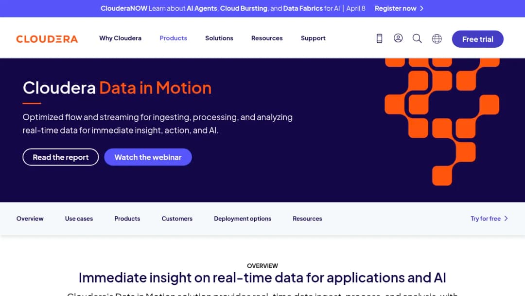 Cloudera Data in Motion screenshot