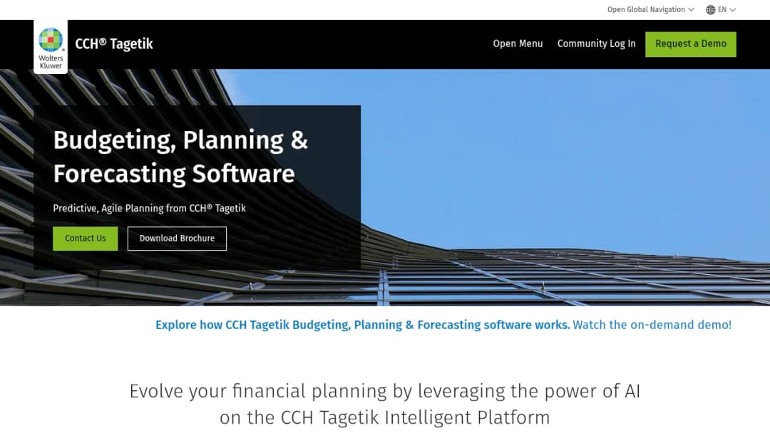 Wolters Kluwer CCH Tagetik: Budgeting, Planning & Forecasting screenshot