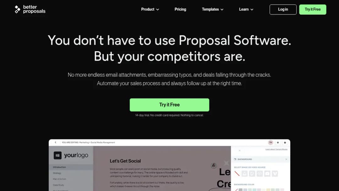 Better Proposals screenshot