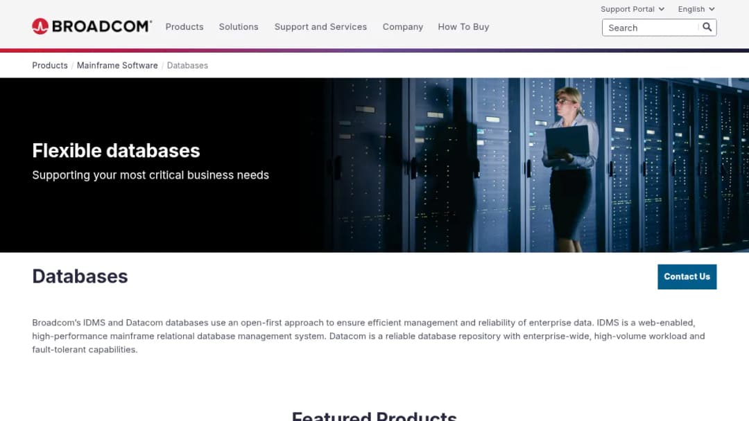 Broadcom Mainframe Databases screenshot