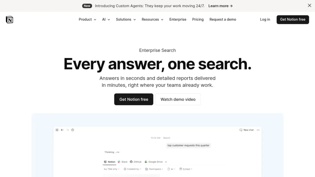 Notion Enterprise Search screenshot