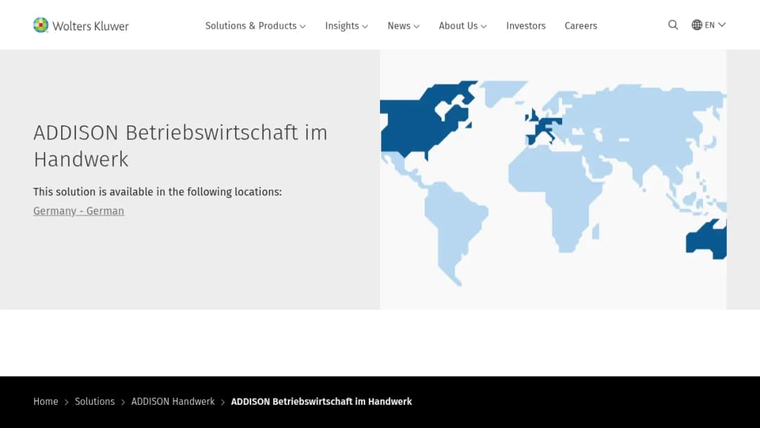 Wolters Kluwer ADDISON Betriebswirtschaft im Handwerk screenshot