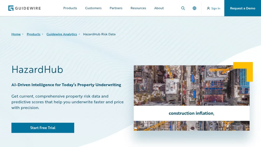 Guidewire HazardHub screenshot