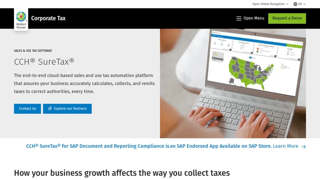 Wolters Kluwer CCH SureTax screenshot