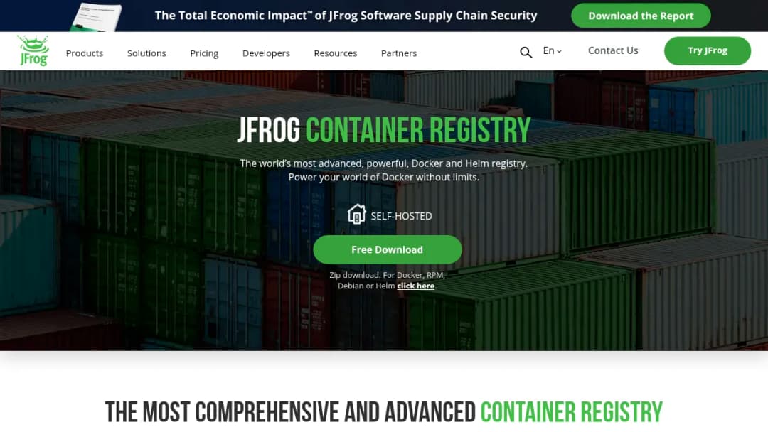 JFrog Container Registry screenshot