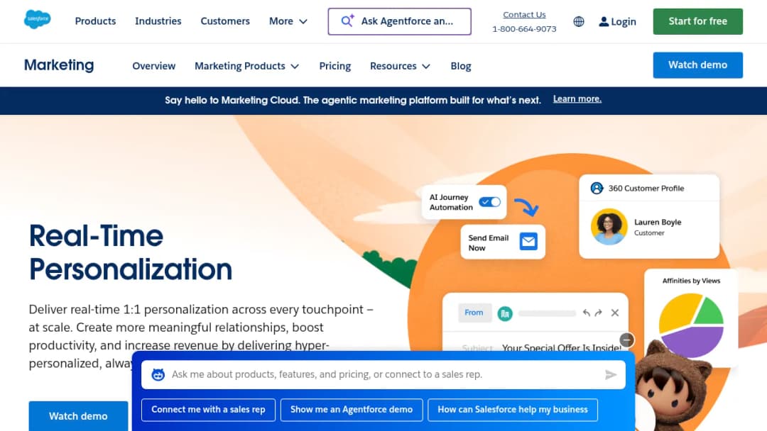 Evergage screenshot