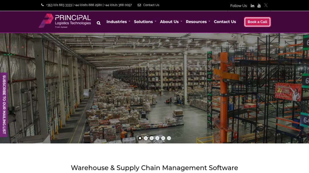 Principal Logistics Technologies screenshot