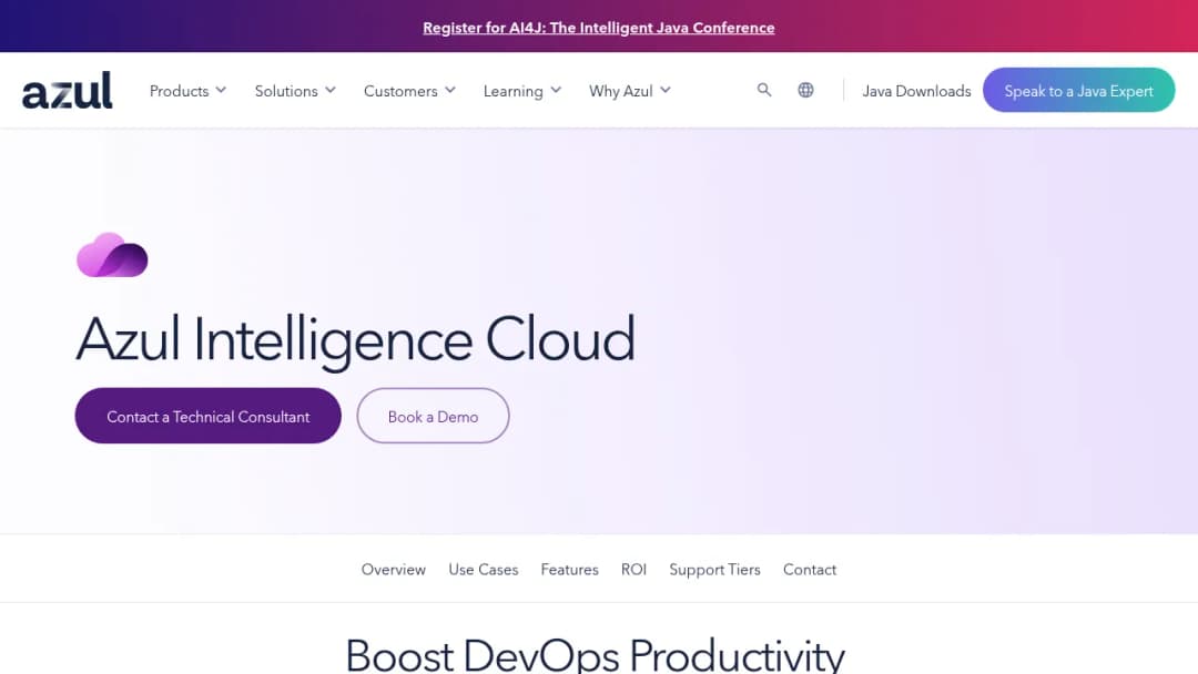 Azul Intelligence Cloud screenshot