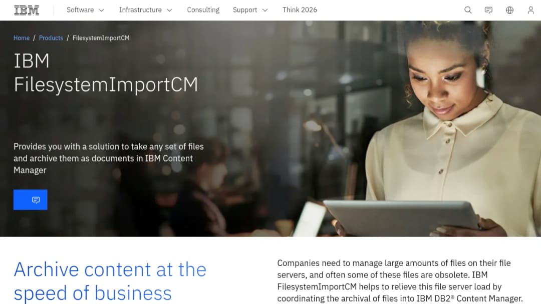 IBM Filesystemimportcm screenshot