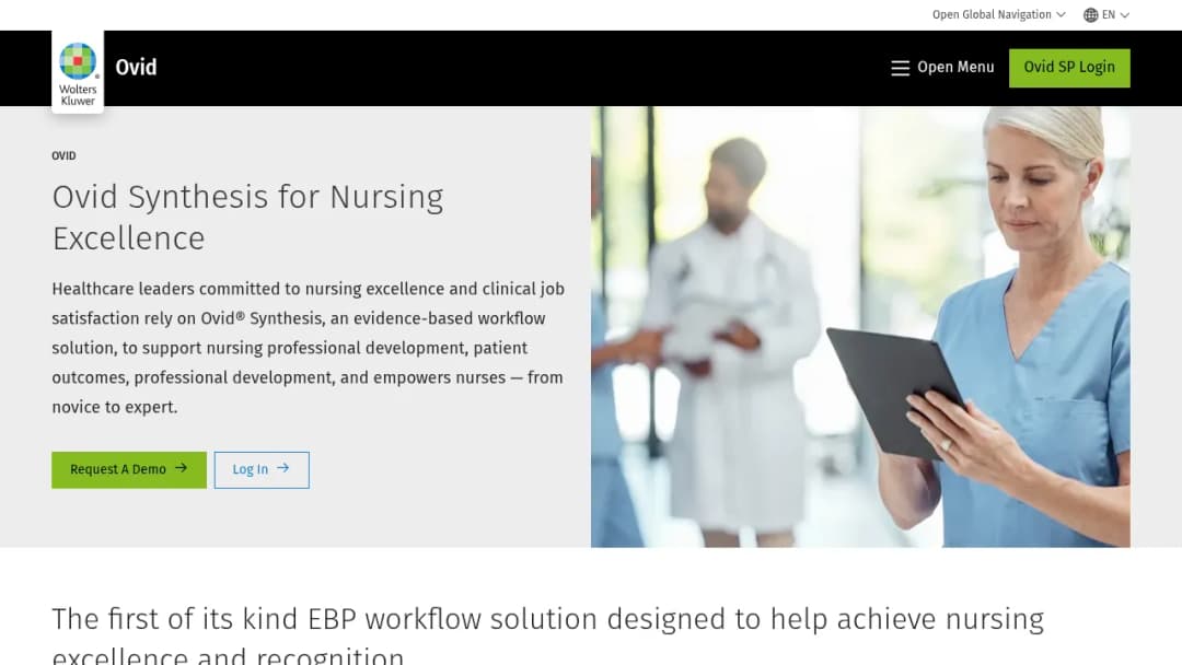 Wolters Kluwer Ovid® Synthesis for Nursing Excellence screenshot