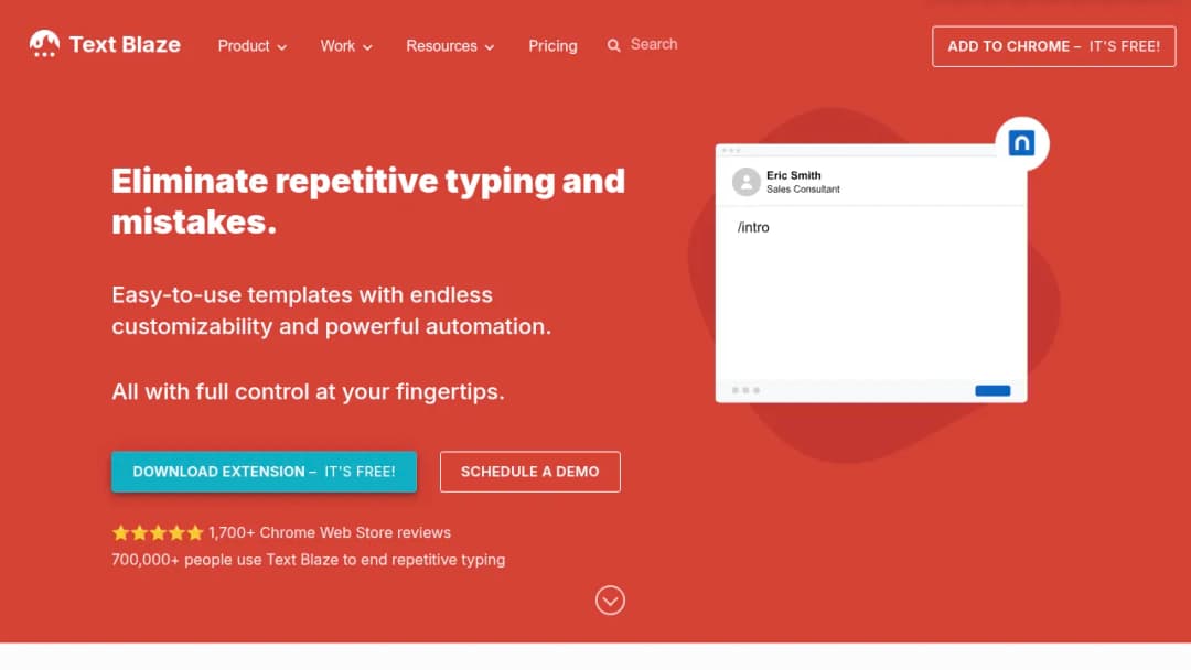 Text Blaze screenshot
