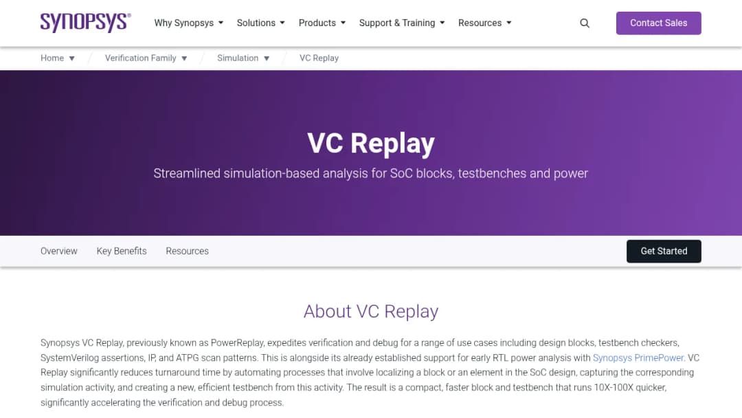 Synopsys VC Replay screenshot