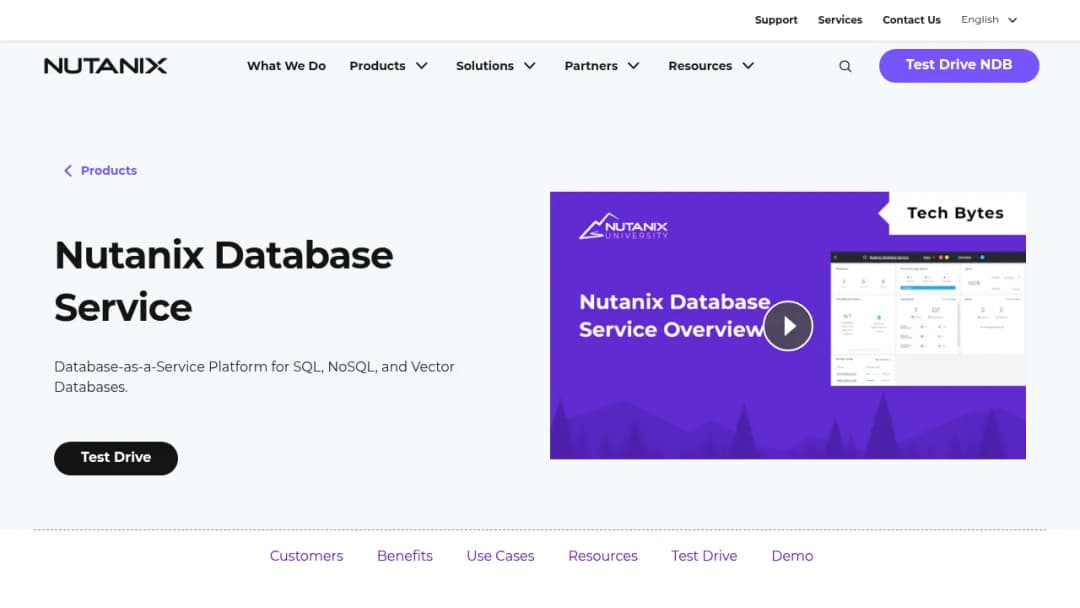 Nutanix Database Service screenshot