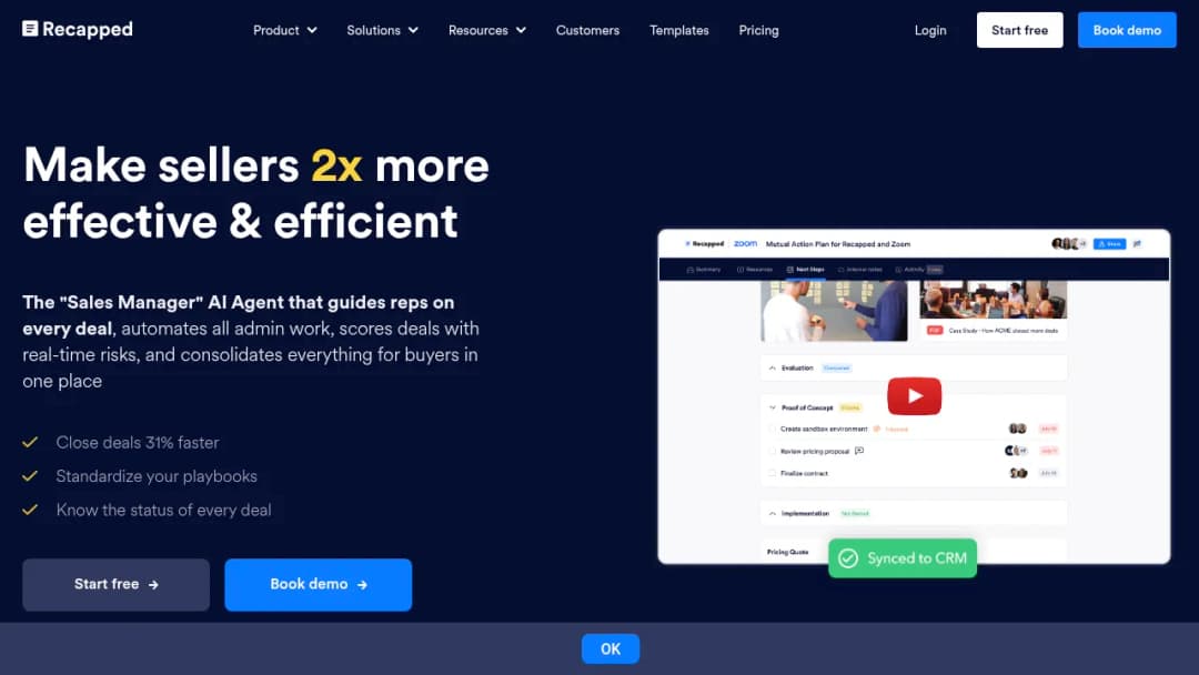 Recapped.io screenshot