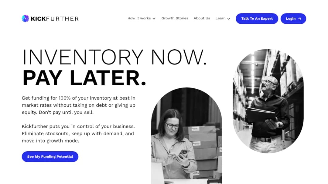 Kickfurther screenshot