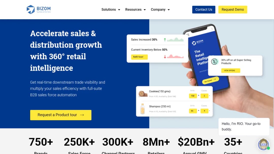 Bizom screenshot