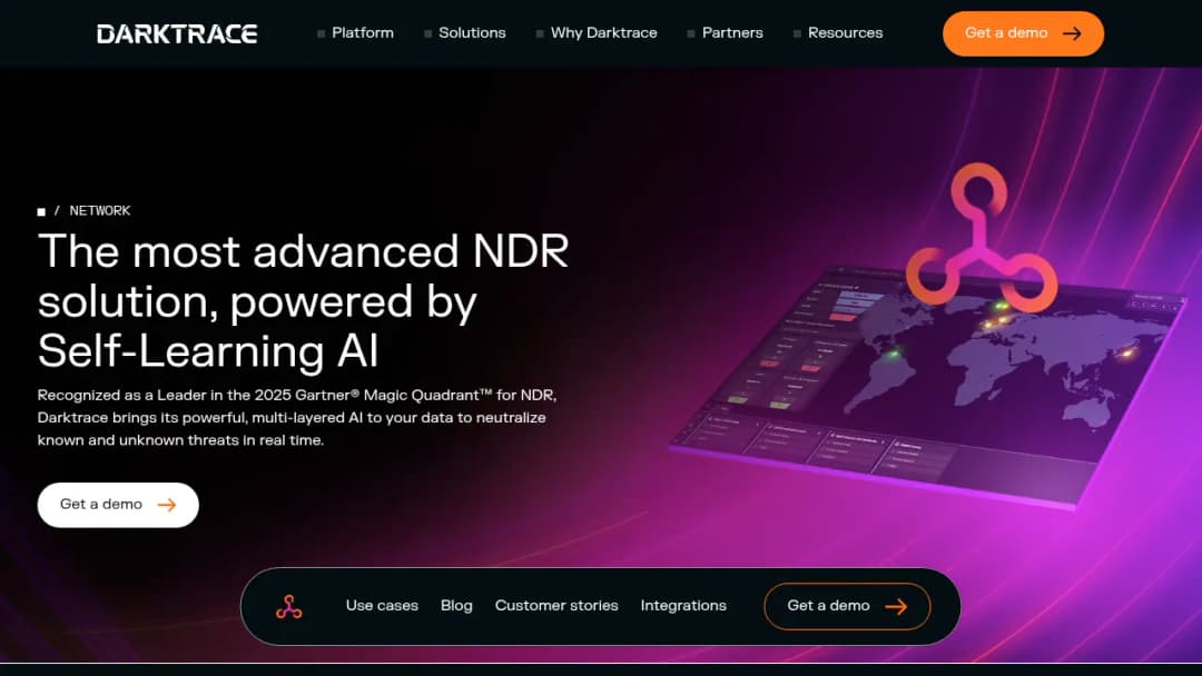 Darktrace / NETWORKProactive protection screenshot
