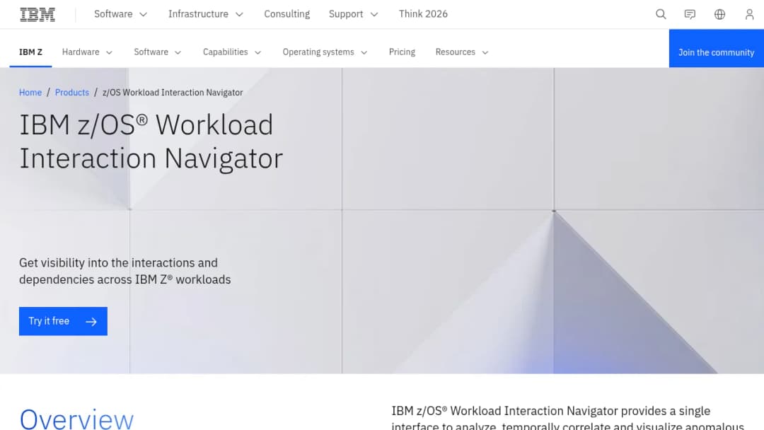 IBM Zos Workload Interaction Navigator screenshot