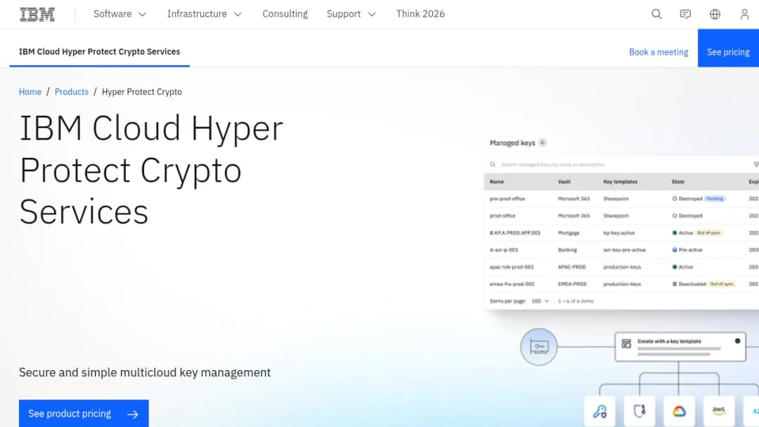 IBM Hyper Protect Crypto screenshot
