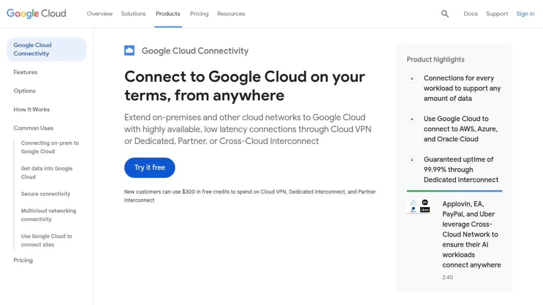 Cloud Connectivity screenshot