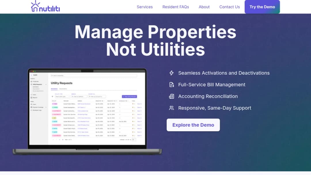 Nutiliti screenshot