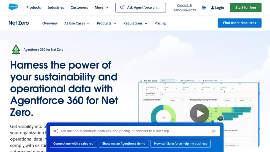 Salesforce Net Zero Cloud screenshot