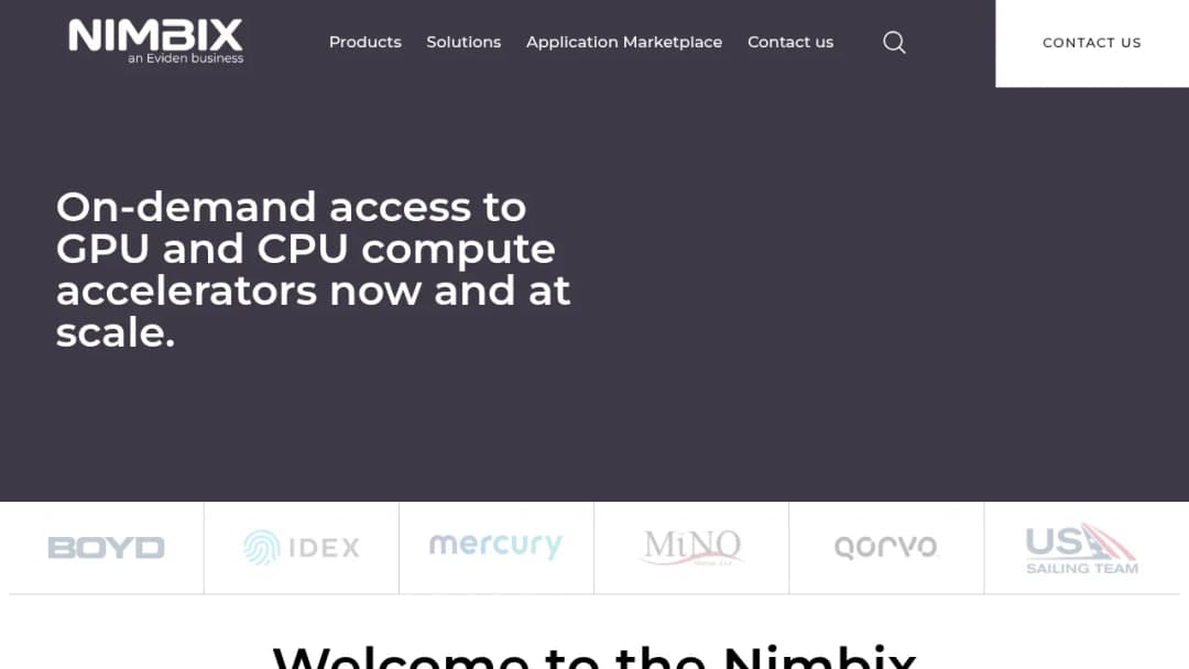 Nimbix screenshot