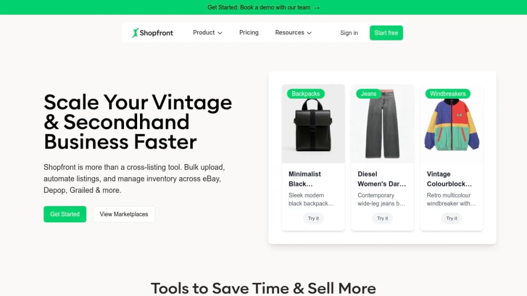 Shopfront screenshot